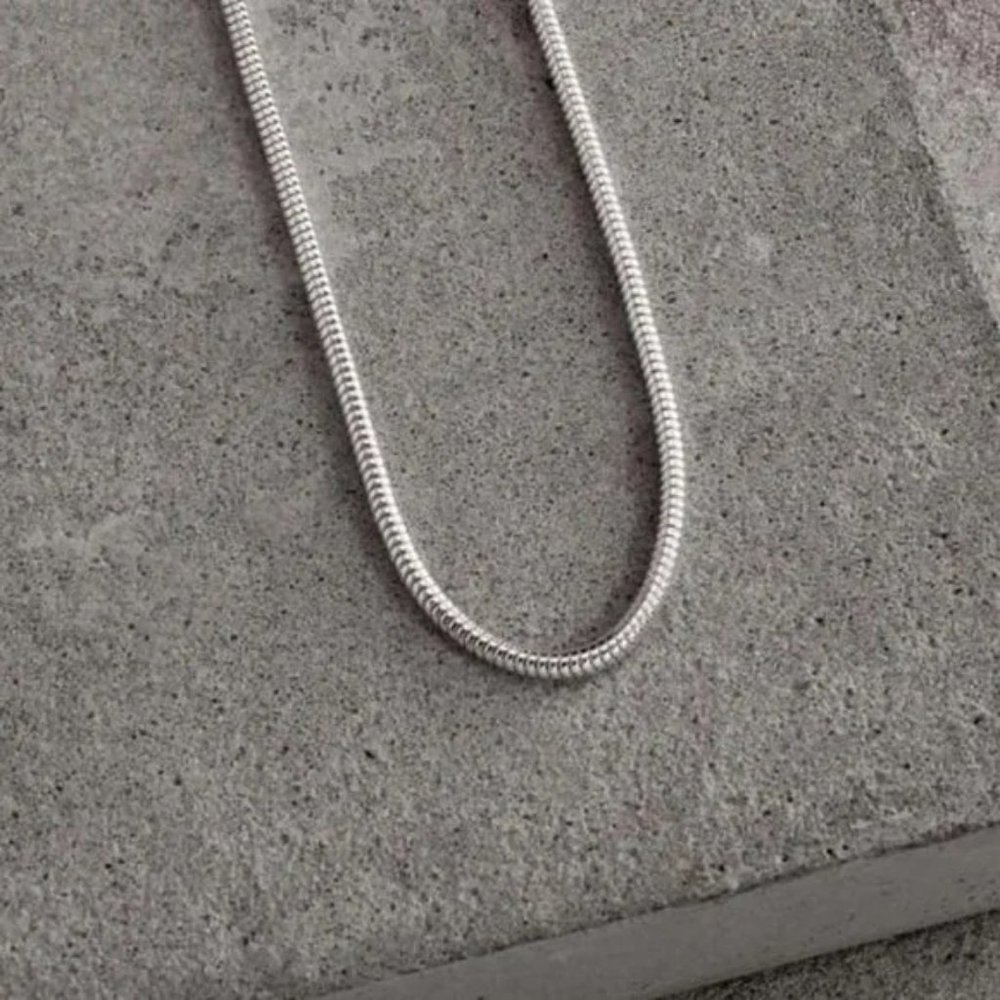 Solid Sterling Silver Flexible Snake Chain Bracel… - image 3